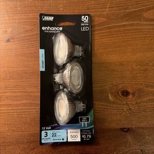 Feit Electric LED MR16 50W 6W Bulbs GU10 5000k Daylight 450 Lumens‎